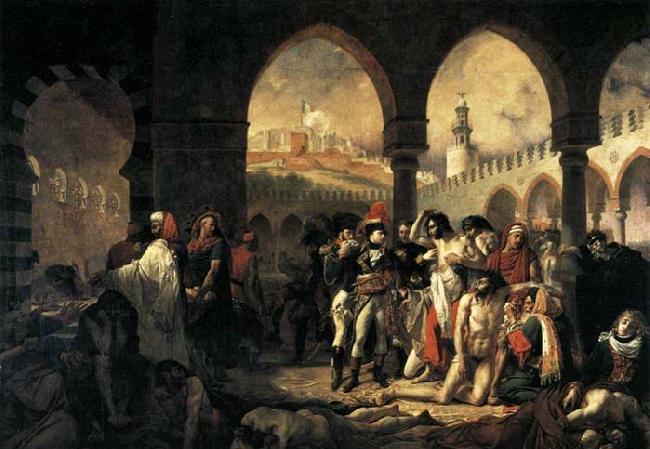 Baron Antoine-Jean Gros Napoleon Bonaparte Visiting the Plague-stricken at Jaffa France oil painting art